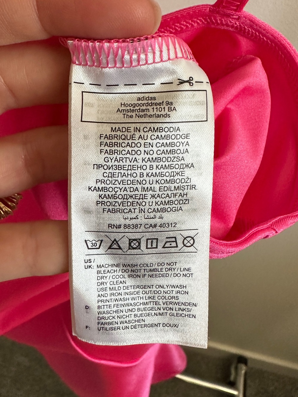 Adidas Originals Trefoil Pink and Mint Romper Bike Short Logo Unitard Sz M EUC - Picture 10 of 10